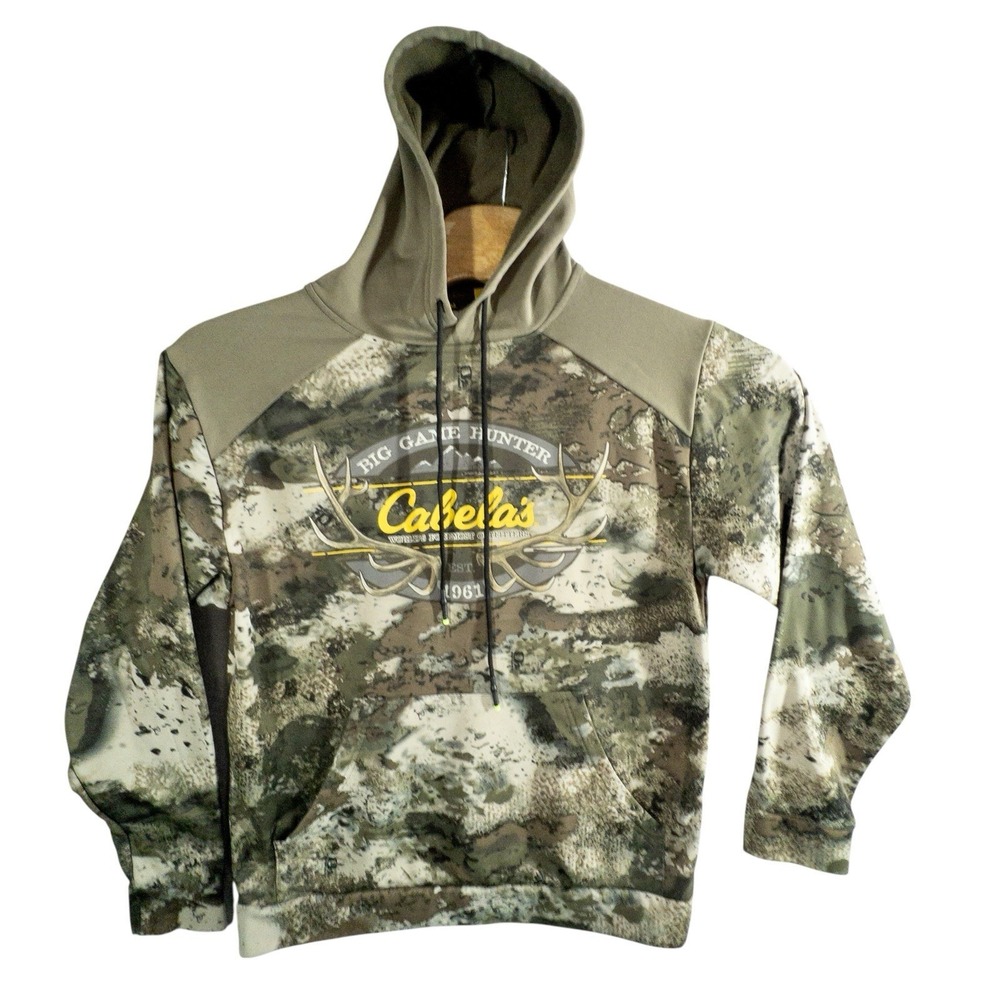 Cabelas Big Game Hunter Camo Hoodie Mens Xl Outdoors Hunting